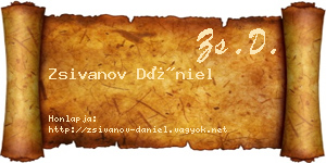 Zsivanov Dániel névjegykártya